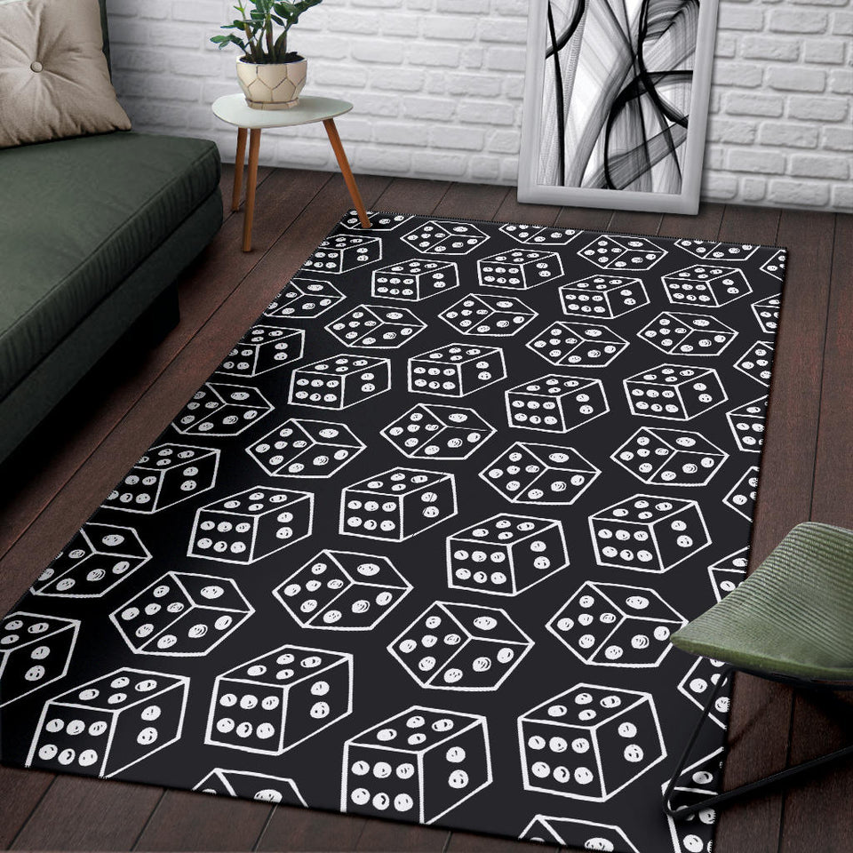 Dice Pattern Print Design 01 Area Rug