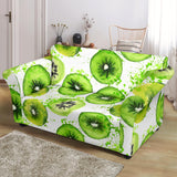 Watercolor Kiwi Pattern Loveseat Couch Slipcover