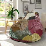 Japanese Cranes Flying Forest Dot Pattern Bean Bag Cover