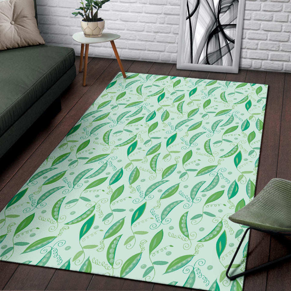 Green Peas Pattern Print Design 01 Area Rug