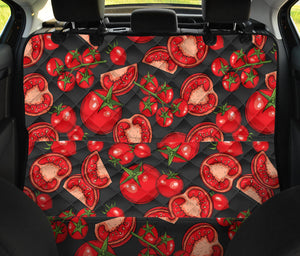 Tomato Black Background Dog Car Seat Covers