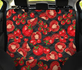 Tomato Black Background Dog Car Seat Covers