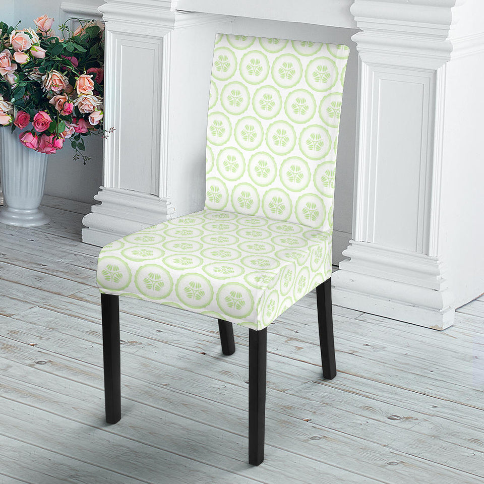 Cucumber Pattern Background Dining Chair Slipcover