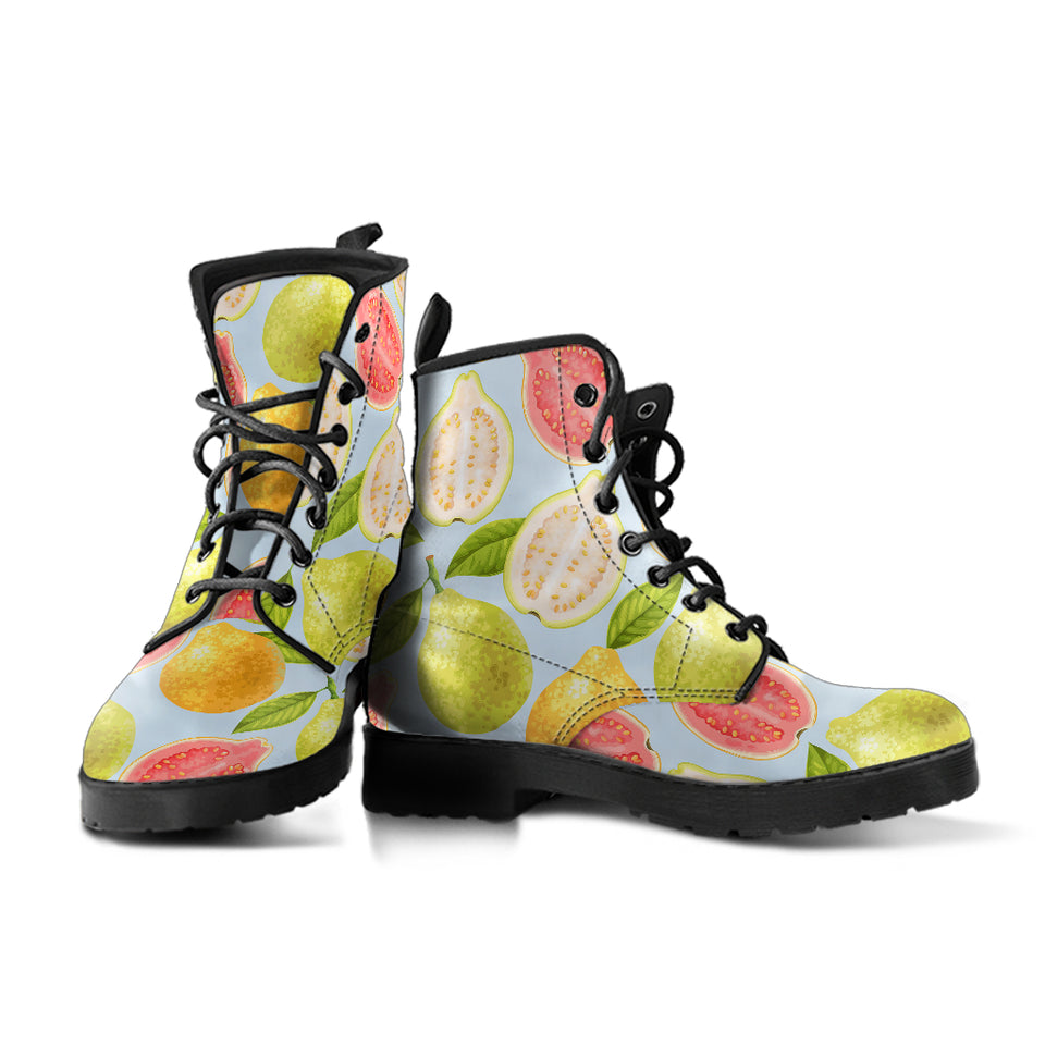 Guava Design Pattern Leather Boots