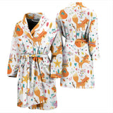 Cute Tribal Fox Pattern Men'S Bathrobe