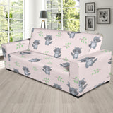 Cute Raccoons Leaves Pattern Sofa Slipcover