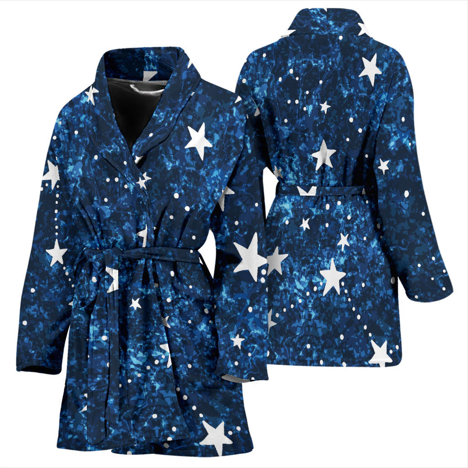 Night Sky Star Pattern Women'S Bathrobe