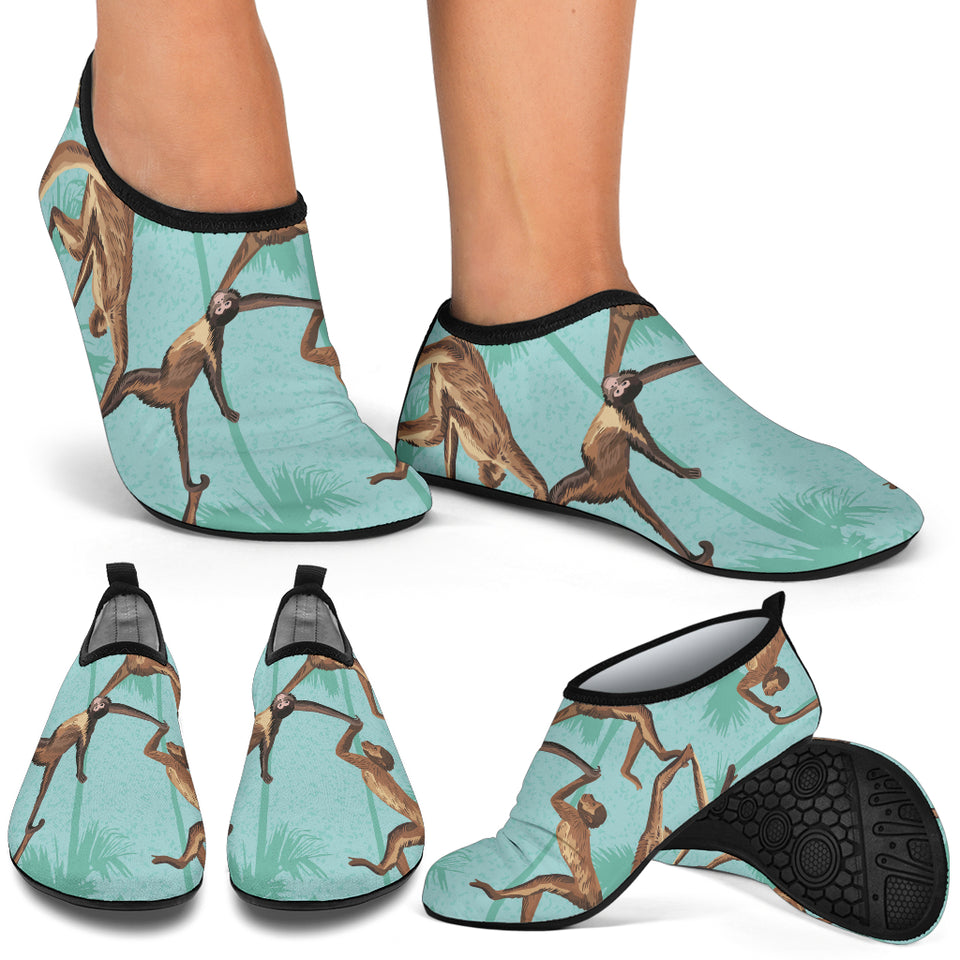 Monkey Palm Tree Background Aqua Shoes