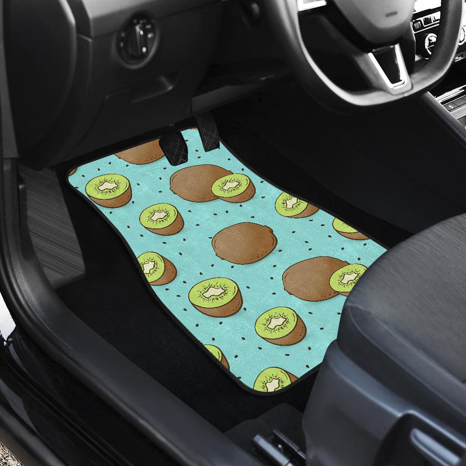 Kiwi Blue Background Front Car Mats