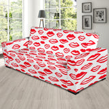 Lips Pattern Print Design 05 Sofa Slipcover