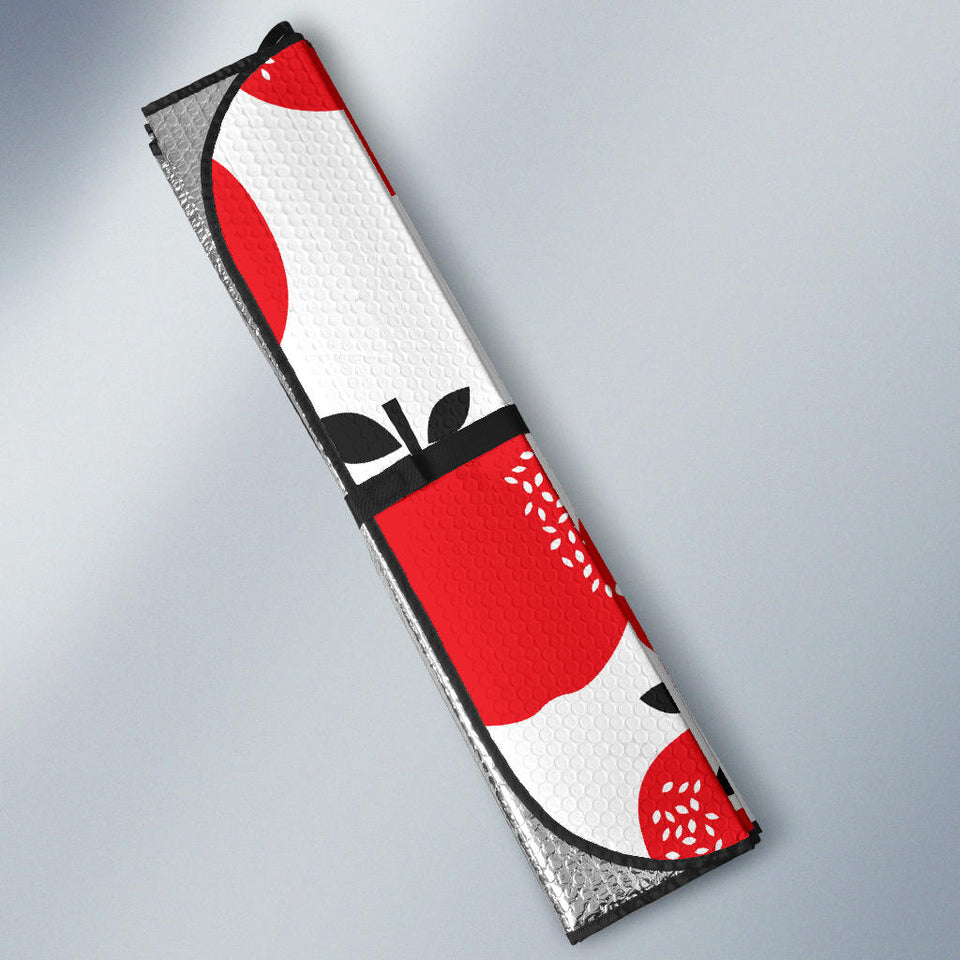 Red Apples White Background Car Sun Shade