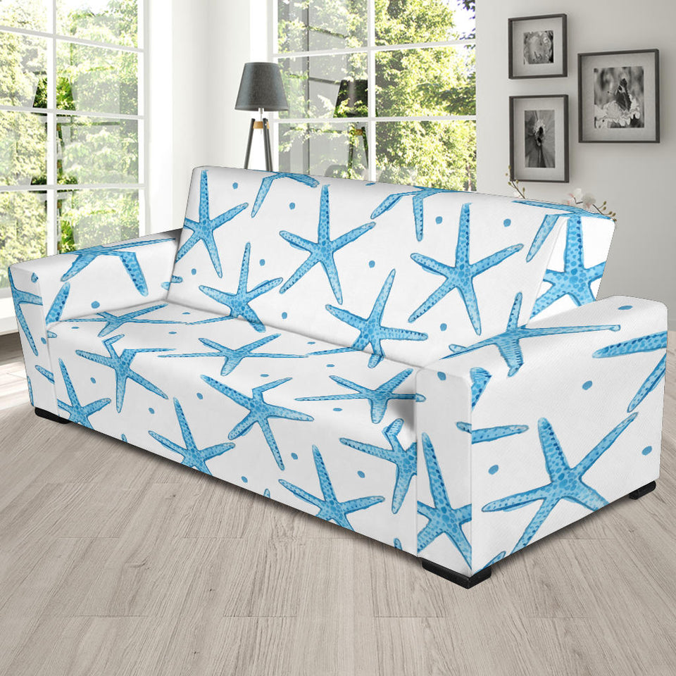 Watercolor Starfish Pattern Sofa Slipcover