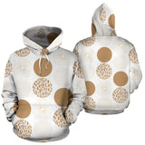 Gold Texture Mushroom Pattern Men Women Pullover Hoodie