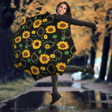 Sunflower Golden Polygonal Shapes Umbrella