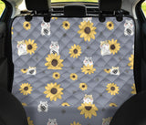 Cute Hamster Sunflower Pattern Background Dog Car Seat Covers