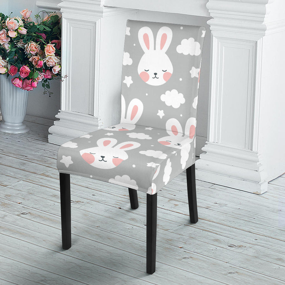 Rabbit Cloud Pattern Dining Chair Slipcover