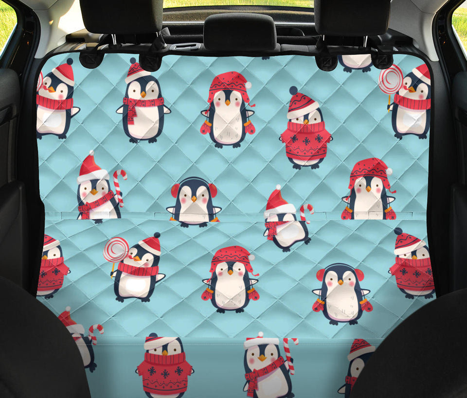 Cute Penguin Christmas  Design Pattern Dog Car Seat Covers
