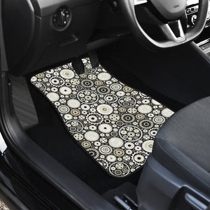 Gear Pattern Print Design 02 Front Car Mats