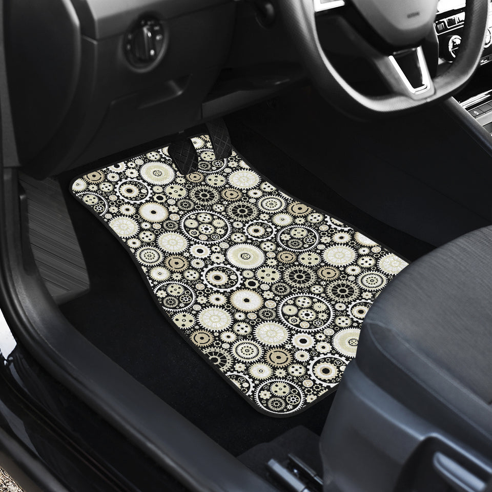 Gear Pattern Print Design 02 Front Car Mats