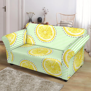 Slice Of Lemon Pattern Loveseat Couch Slipcover