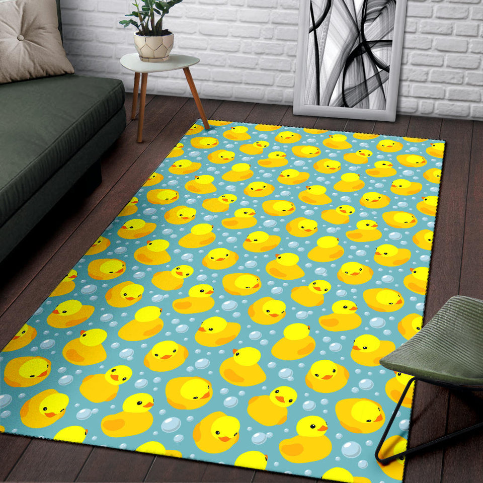 Duck Toy Pattern Print Design 03 Area Rug