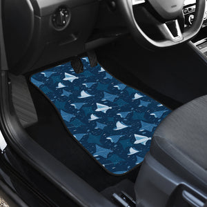 Stingray Pattern Print Design 04 Front Car Mats