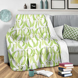 Green Peas Pattern Print Design 03 Premium Blanket