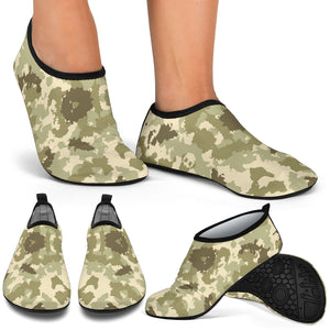 Light Green Camo Camouflage Pattern Aqua Shoes