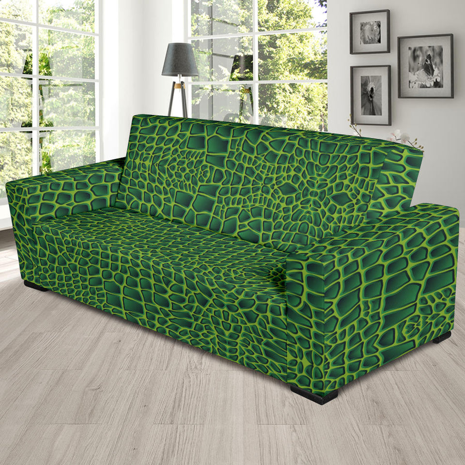 Crocodile Leather Skin Sofa Slipcover