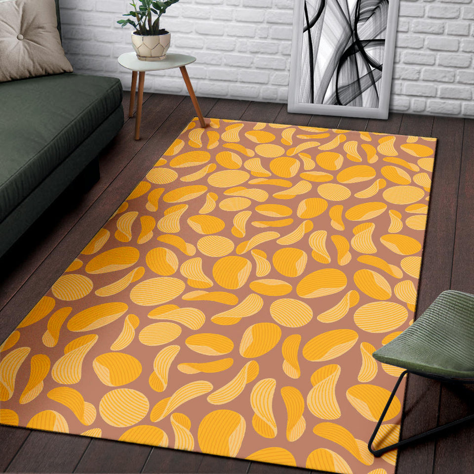 Potato Chips Pattern Print Design 01 Area Rug