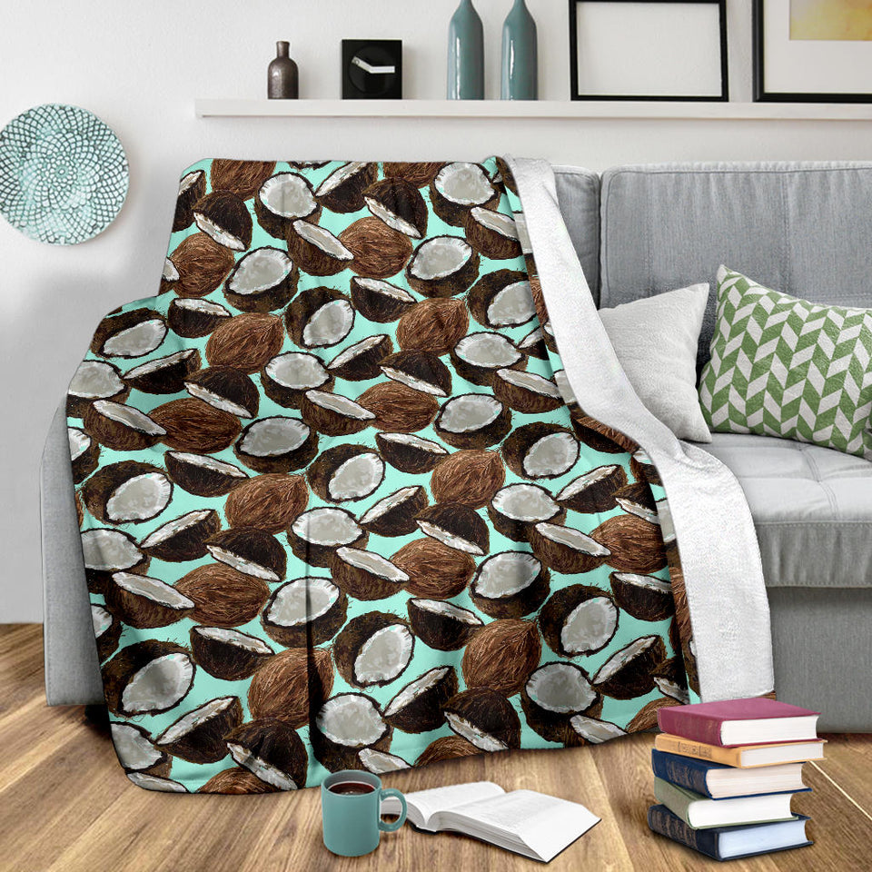 Coconut Pattern Print Design 03 Premium Blanket