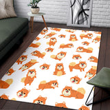 Brown Pomeranian Pattern Area Rug