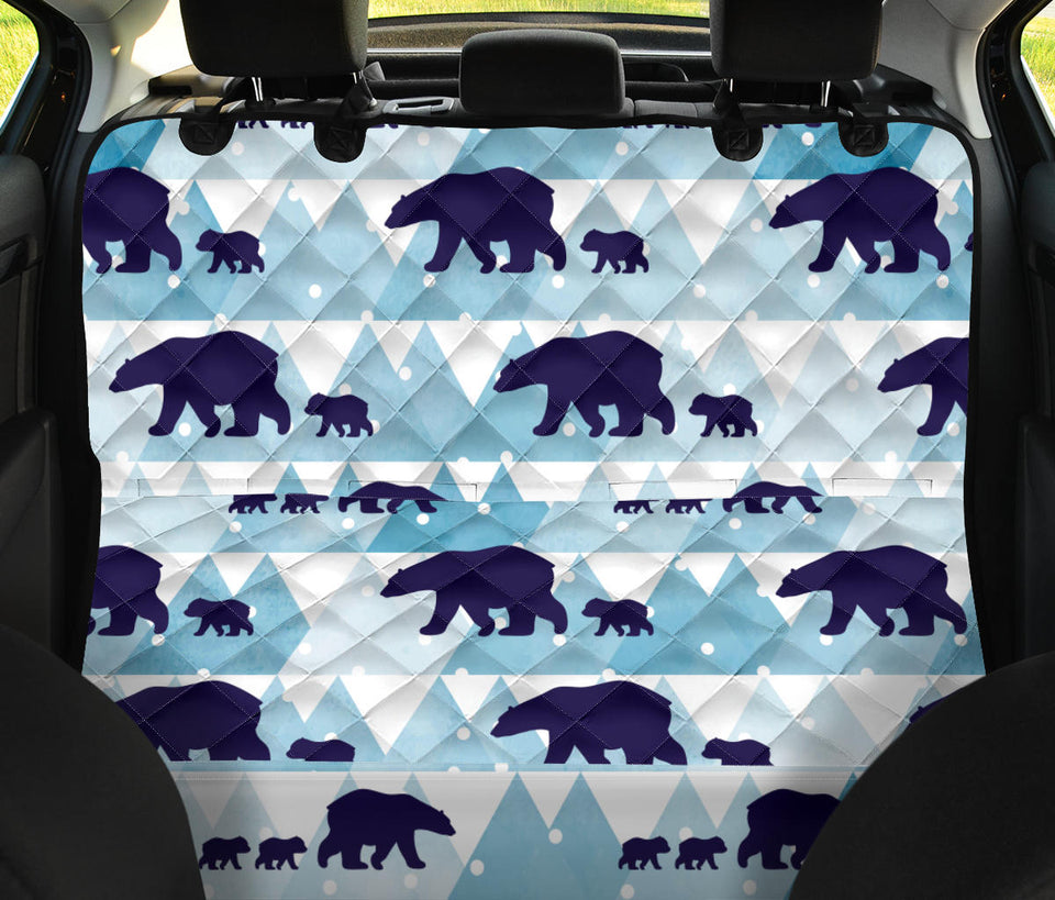 Polar Bear Winter Snow Pattern Dog Car Seat Covers