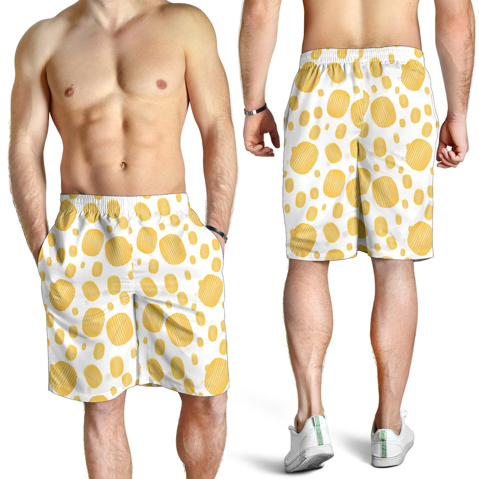 Potato Chips Pattern Print Design 03 Men Shorts