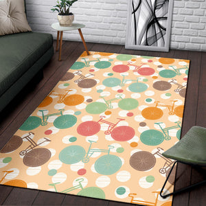 Bicycle Pattern Print Design 01 Area Rug