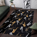 Saxophone Design Pattern Area Rug