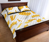 French fries white paper box pattern Quilt Bed Set