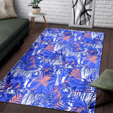 White Bengal Tigers Pattern Area Rug