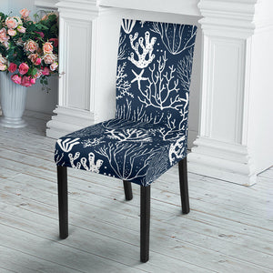 Coral Reef Pattern Print Design 05 Dining Chair Slipcover