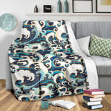 Japanese Wave Pattern Premium Blanket