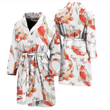 Watercolor Koi Fish Carp Fish Pattern Men'S Bathrobe
