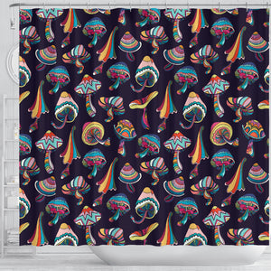 Colorful Mushroom Pattern Shower Curtain Fulfilled In US