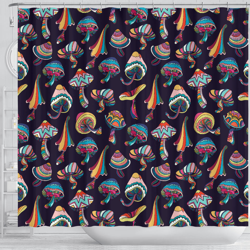 Colorful Mushroom Pattern Shower Curtain Fulfilled In US