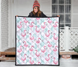 Cute Flamingo Pattern Premium Quilt