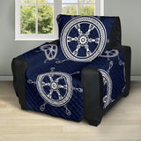 nautical steering wheel design pattern Recliner Cover Protector