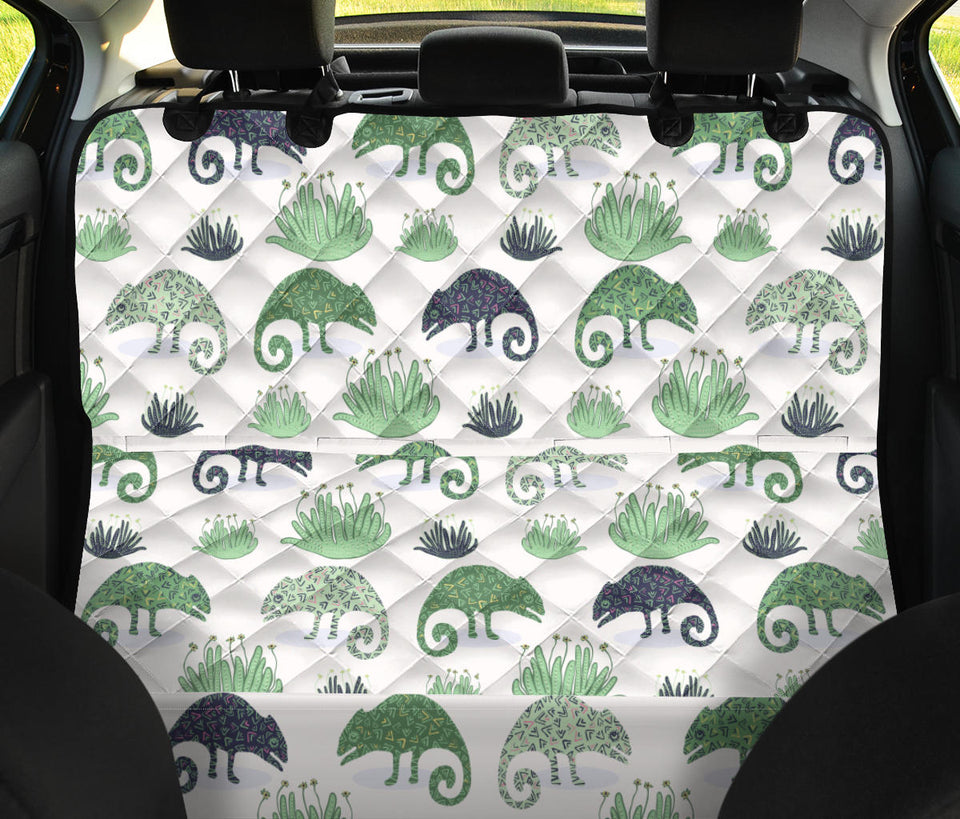 Chameleon Lizard Succulent Plant Pattern Dog Car Seat Covers