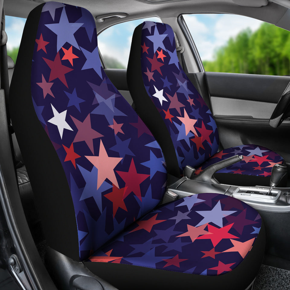 Red Blue Star Pattern  Universal Fit Car Seat Covers