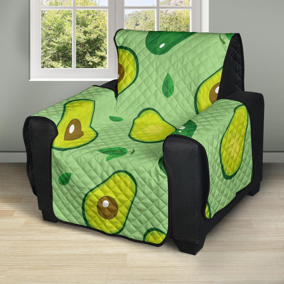 Avocado pattern green background Recliner Cover Protector