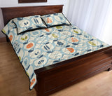 apples leaves pattern Quilt Bed Set