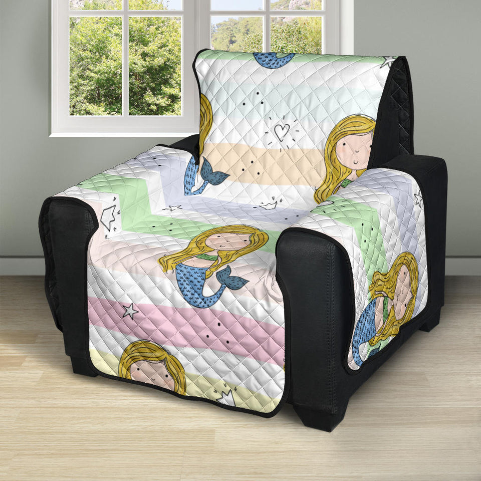Cute hand drawn mermaid Recliner Cover Protector